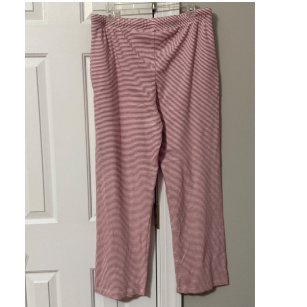 LAKE Pima Cotton Striped Pajama Pants Womens L Red White Loungewear Sleepwear - Picture 5 of 10